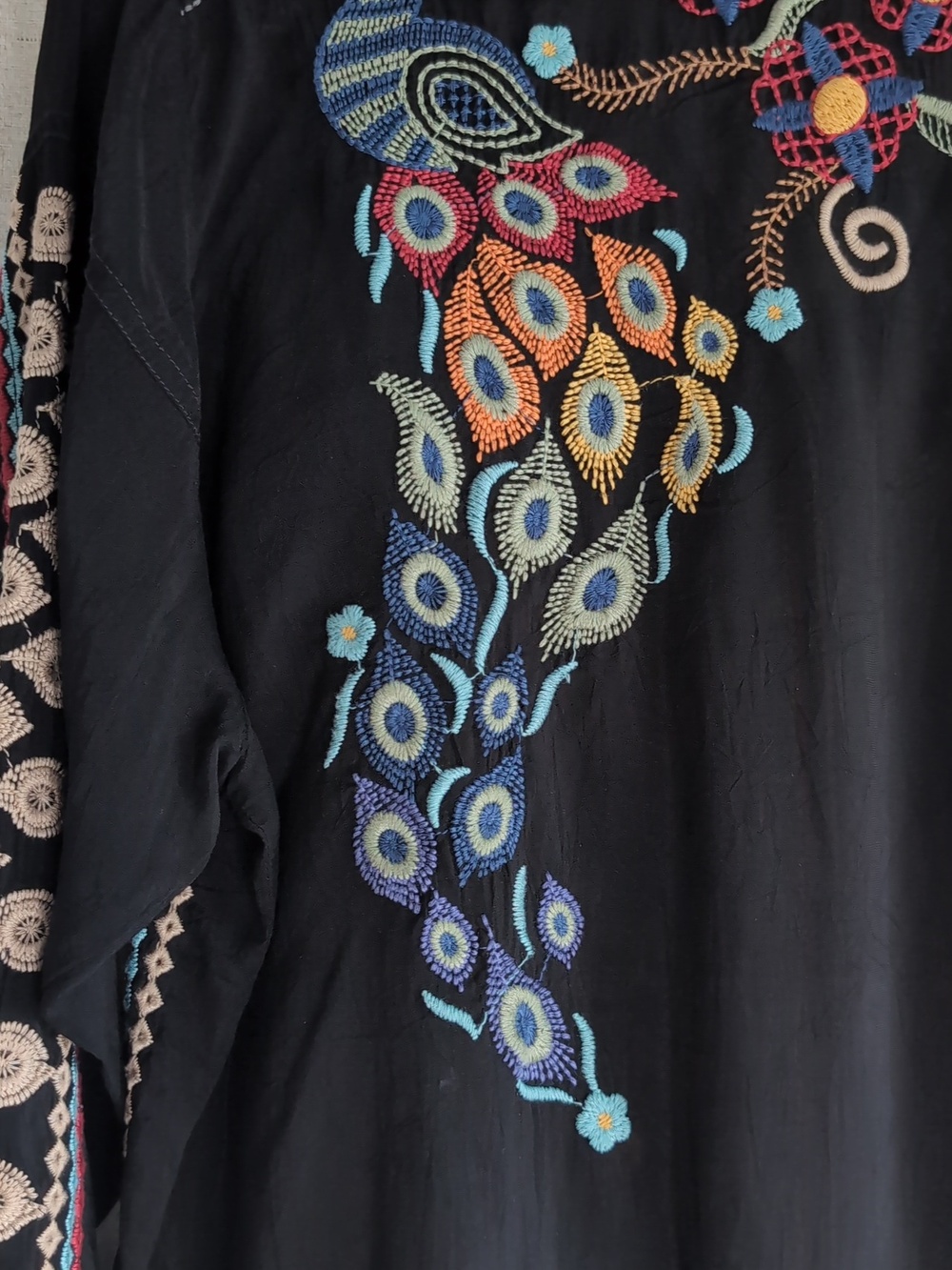 Johnny Was Zodea Blouse-Rio, Boho Pullover with Buttons - Picture 6 of 9
